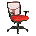 Office Star™ Pro-Line II® Air Mist Ergonomic Mesh Mid-Back Manager Chair, Red