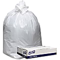 Genuine Joe Low Density White Can Liners, 60 gal Capacity, 38"x 58"x0.90 mil (23 Micron) Thickness, 60 Count - 3858W 1 thumbnail image