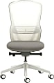 Allermuir Ousby Armless Ergonomic Fabric Mid-Back Task Chair, Light Gray/Snow/Slate