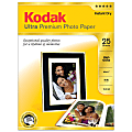 Kodak® Ultra-Premium Photo Paper, High Gloss, 8 1/2" x 11", 10.5 Mil, Pack Of 25 Sheets