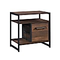 Sauder® Briarbrook Metal Side Table With Drawer, 24"H x 24"W x 15-1/2"D, Barrel Oak/Black