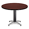 OFM Multipurpose Table, Round, 42"W x 42"D, Mahogany