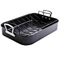 Gibson Home Broxton 2-Piece Turkey Roaster, Black 1 thumbnail image
