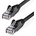 StarTech.com 1ft LSZH CAT6 Ethernet Cable - Black Snagless Patch Cord - First End: 1x RJ-45 Male Network - N6LPATCH1BK 1 thumbnail image