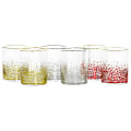 Laurie Gates California Designs Audrey Hill 6-Piece Double Old Fashion Glass Set, 13.5 Oz, Assorted Colors 1 thumbnail image
