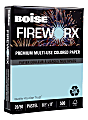 Boise® FIREWORX® Colored Multi-Use Print & Copy Paper, Letter Size (8 1/2" x 11"), 20 Lb, 30% Recycled, FSC® Certified, Bottle Rocket Blue, 500 Sheets Per Ream, Case Of 10 Reams 1 thumbnail image