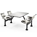 OFM 65"W Cluster Table And 4-Chair Set, Stainless Steel 1 thumbnail image