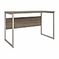 Bush® Business Furniture Hybrid 48"W x 24"D Computer Table Desk With Metal Legs, Modern Hickory, Standard Delivery