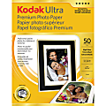 Kodak® Ultra-Premium Photo Paper, High Gloss, Letter Size (8 1/2" x 11"), 10 Mil, Pack Of 50 Sheets