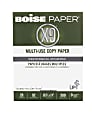 Boise® X-9® 3-Hole Punched Multi-Use Printer & Copy Paper, 1 Ream, White, Letter (8.5" x 11"), 500 Sheets Per Ream, 20 Lb, 92 Brightness 1 thumbnail image