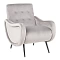 LumiSource Rafael Lounge Chair, Black/Silver