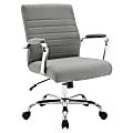 Office Star Ergonomic Fabric Mid-Back Office Task Chair, Gray 1 thumbnail image