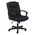 OFM Essentials Swivel Fabric Task Chair, High-Back, Black/Silver