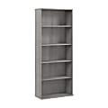 Bush Business Furniture Hustle Tall 5-Shelf Bookcase, Platinum Gray, Standard Delivery 1 thumbnail image