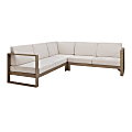 Linon Boleyn Outdoor Sectional Sofa, 33”H x 90-2/5”W x 30-1/4”D Beige/Natural 1 thumbnail image