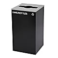 Alpine Industries Stainless Steel Open Top Cans/Bottles Trash Can With Mixed Lid, 29 Gal, 30”H x 16-15/16”W x 16-15/16”D, Black 1 thumbnail image