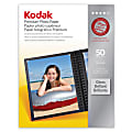 Kodak® Premium Gloss Photo Paper, Letter Size (8 1/2" x 11"), 8.5 Mil, Pack Of 50 Sheets