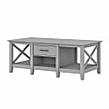Bush Furniture Key West Coffee Table With Storage, Cape Cod Gray, Standard Delivery
