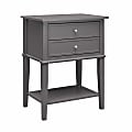 Ameriwood Home Franklin Accent Table With 2 Drawers, 28"H x 22"W x 15-9/16"D, Graphite