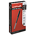 uni-ball® Gelstick™ Pens, Medium Point, 0.7 mm, Black Barrel, Black Ink, Pack Of 12
