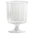 WNA Classic Crystal™ Plastic Wine Glasses On Pedestals, 5 Oz, Clear, 10 Glasses Per Pack, Carton Of 24 Packs 1 thumbnail image