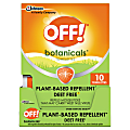 OFF! Botanicals Insect Repellent, 0.123 Oz, 10 Wipes Per Pack, Carton Of 8 Packs