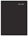 2023-2024 Office Depot® Brand 14-Month Weekly/Monthly Academic Planner, Horizontal Format, 8" x 11", 30% Recycled, Black, July 2023 to August 2024 1 thumbnail image