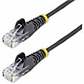 StarTech.com 6in CAT6 Cable - Slim CAT6 Patch Cord - Black Snagless RJ45 Connectors - Gigabit Ethernet Cable - 28 AWG - LSZH (N6PAT6INBKS) 1 thumbnail image