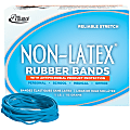 Alliance® Rubber Non-Latex® Rubber Bands with Antimicrobial Protection, Size #33 (3-1/2" x 1/8"), Cyan, Approx. 180 Bands per 1/4 lb. Box 1 thumbnail image