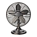 Lasko 12" Classic Metal Table Fan, 12" Diameter, 3 Speed, Quiet, Carrying Handle, Oscillating, 17.3"H x 13.3"W, Metal 1 thumbnail image