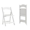 Flash Furniture Hercules 1000-lb Weight Capacity Folding Event Chairs, White, Set Of 2 Chairs