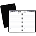 At-A-Glance DayMinder Daily Planner - Julian Dates - Daily - 12 Month - January 2022 till December 2022 - 1 Day Single Page Layout - 4 7/8" x 8" White Sheet - Wire Bound - Leather - Simulated Leather, Paper - Black - 8" Height - Non-refillable - 1 Each