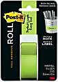 Post-it® Notes Full Adhesive Roll, 1" x 400", Green 1 thumbnail image