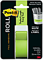 Post-it® Notes Full Adhesive Roll, 1" x 400", Green