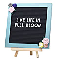 Office Depot® Brand Decorative Felt Letter Board With Easel, 10" x 10", Blue/Floral 1 thumbnail image
