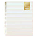 2024-2025 Day Designer Weekly/Monthly Planning Calendar, 8-1/2" x 11", Ticking Stripe Blush Frosted, July To June, 144850 1 thumbnail image
