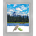 Amanti Art Wood Picture Frame, 29" x 35", Matted For 22" x 28", Romano Silver