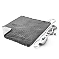 Pure Enrichment PureRelief XXL Ultra-Wide Microplush Heating Pad, 19-1/2" x 24", Charcoal Gray