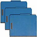 Smead® Pressboard 2/5-Cut Tab Classification Folders, Dark Blue, Box of 10 Folders - 14062 1 thumbnail image