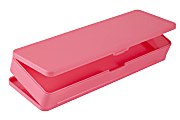 Office Depot® Brand 2-Compartment Pencil Box, 2-7/8" x 8-1/2", Pink 1 thumbnail image