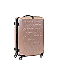 ful Hearts Upright Rolling Suitcase, 21"H x 14"W x 9"D, Gold