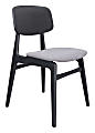 Zuo Modern Othello Wood Dining Chairs, Black, Set Of 2 Dining Chairs