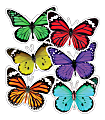 Schoolgirl Style Cut-Out Decorations, Woodland Whimsy Butterflies, Pack Of 36 Decorations