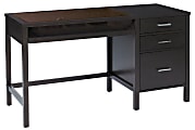 Realspace® Coronado Pedestal 56"W Writing Desk, Espresso