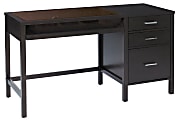 Realspace® Coronado Pedestal 56"W Writing Desk, Espresso 1 thumbnail image