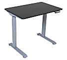 Victor Electric 36"W Standing Desk, Black/Light Gray