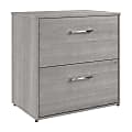 Bush Business Furniture Hustle 29-11/16" x 19-5/8" Lateral 2-Drawer File Cabinet, Platinum Gray, Standard Delivery