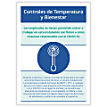ComplyRight™ Corona Virus And Health Safety Poster, Temperature And Wellness Checks, Spanish, 10" x 14" 1 thumbnail image