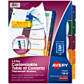 Avery® Ready Index® Plastic Dividers, 1-5 Tab & Table Of Contents, Multicolor 1 thumbnail image