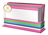 Lady Jayne Flat-Panel Blank Note Cards With Envelopes, 5-1/2" x 3-1/2", Assorted Colorful Geo, Pack Of 50 Cards 1 thumbnail image